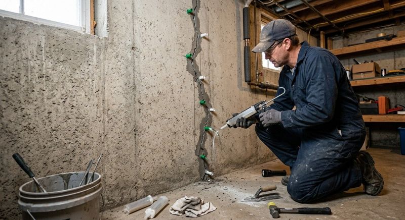 Cracked Basement Floor Repair in Beaufort, SC